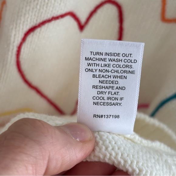 XOKR Kerri Rosenthal Womens Small Heart Knit Cardigan Cropped Anthropologie NWT - Picture 9 of 9